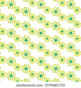 seamless flower art pattern design