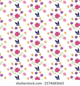 seamless flower art pattern design