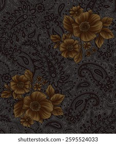 seamless flower backgound  for textile