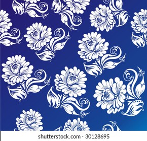  Seamless flower background.