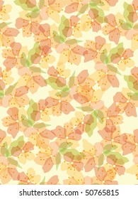 Seamless flower background. Easy to edit vector image.