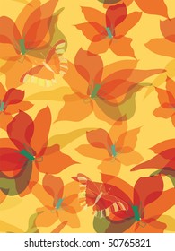 Seamless flower background. Easy to edit vector image.