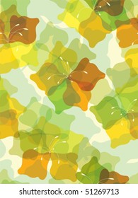Seamless flower background. Easy to edit vector image. Ready to use as swatch.