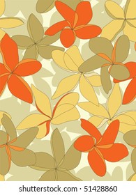 Seamless flower background. Easy to edit vector image. Ready to use as swatch.