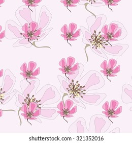  seamless flower background - Illustration Flower, Single Flower, Backgrounds, Floral Pattern, Wallpaper
