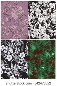  seamless flower background - Illustration Flower, Single Flower, Backgrounds, Floral Pattern, Wallpaper 