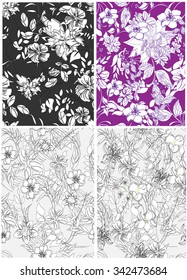  seamless flower background - Illustration Flower, Single Flower, Backgrounds, Floral Pattern, Wallpaper 