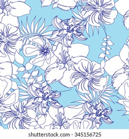  seamless flower background - Illustration Flower, Single Flower, Backgrounds, Floral Pattern, Wallpaper
