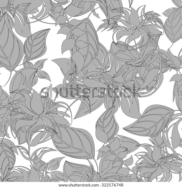 Seamless Flower Background Illustration Flower Single Stock Vector Royalty Free 322576748 