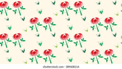 seamless flower background. vector illustration