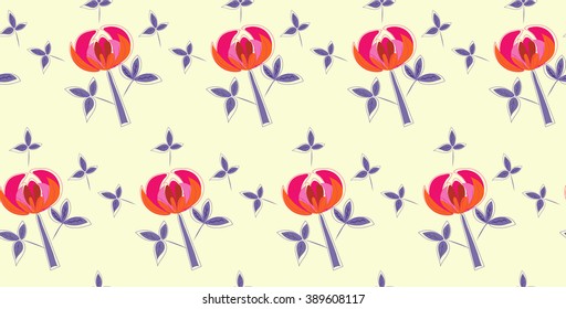 seamless flower background. vector illustration