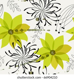 Seamless flower background. Vector illustration