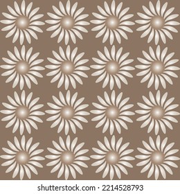 Seamless Flower Background vector illustration,Seamless vector patern with isolated colorful Patern,Flower in Brown Background