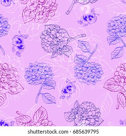 Seamless flower backgrounds pattern