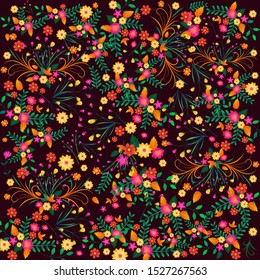 Seamless Flower Backgroung, Flower Pattern In Vector, Floral Pattern.