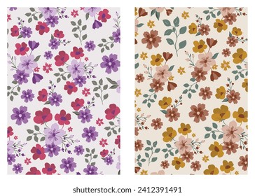 diseño vectorial de patrones florales sin fisuras, diseño de patrones sin fisuras