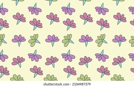 Seamless flower bud pattern light