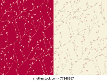 Seamless flower buds pattern