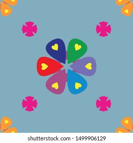Seamless flower colorful pattern vector