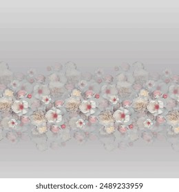 Seamless flower design for  botanical , texture, leaf, seamless pattern and digital art
