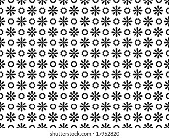 Seamless Flower Design Ornate Pattern - can be seamlessly tiled easily, fully editable