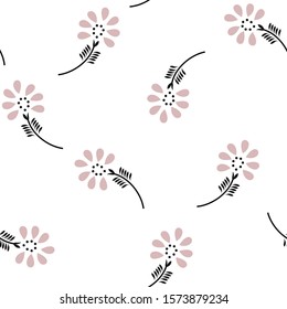 seamless flower design pattern on background