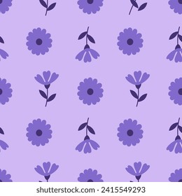 seamless flower design pattern on background