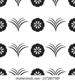 Diseño de tejidos florales sin fisuras como un vector adorno. Color blanco y negro. Suit para diseño de paquetes, fondo de pantalla, impresión de moda.