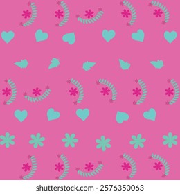 seamless flower floral vector illustration, 