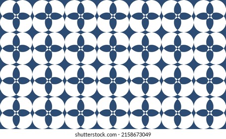 Seamless flower geometric pattern. Vector Illustration.