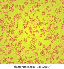 seamless flower green background