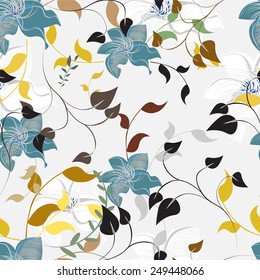 Seamless Flower illustration  Floral Pattern Texture Art