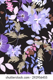 Seamless  flower illustration  floral pattern texture art