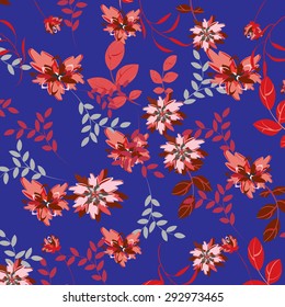 Seamless  flower illustration  floral pattern texture art