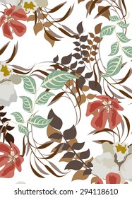 Seamless  flower illustration  floral pattern texture art