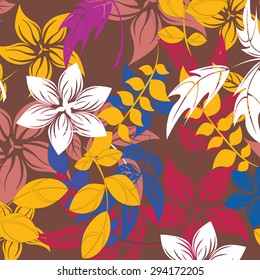 Seamless  flower illustration  floral pattern texture art