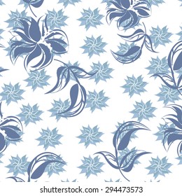 Seamless  flower illustration  floral pattern texture art
