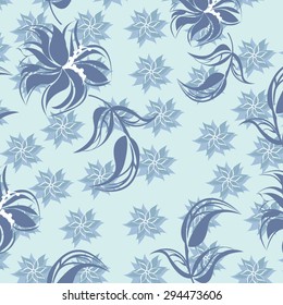 Seamless  flower illustration  floral pattern texture art