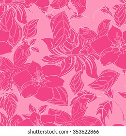 Seamless  flower illustration  floral pattern texture art