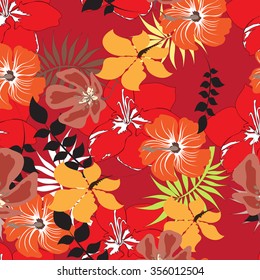 Seamless  flower illustration  floral pattern texture art