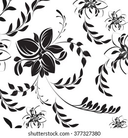 Seamless  flower illustration  floral pattern texture art