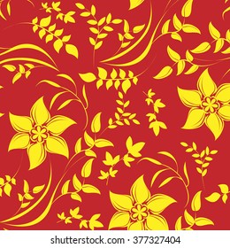 Seamless  flower illustration  floral pattern texture art
