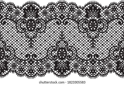 Seamless Flower Lace Pattern Brush For Fashion Illustration