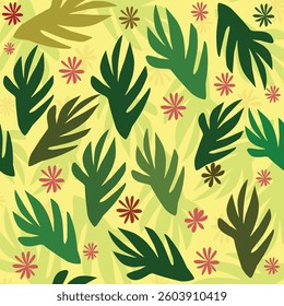 Seamless flower and leaves pattern.colorful design Abstract pattern. Textile print pattern
