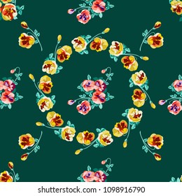 Seamless flower mandala pattern. For fabric, cloth design, wallpaper, gift wrap