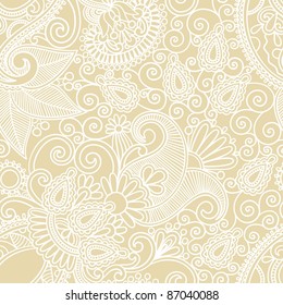 seamless flower paisley design background