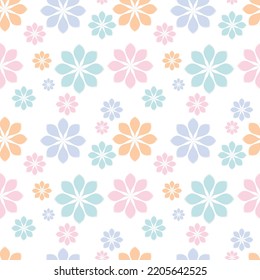 seamless flower pastel. Origami paper. Petal painting. Card, poster, wrapping paper, wallpaper, background, clothes fabric