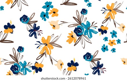Seamless flower pattern. Abstract pattern.