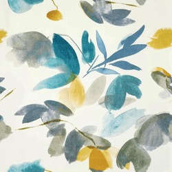 Seamless Flower Pattern With Abstract Floral Background With Watercolor Texture In Yellow, Blue And Gray. Flower Garden Prepared For Textile Digital Printing Or Card