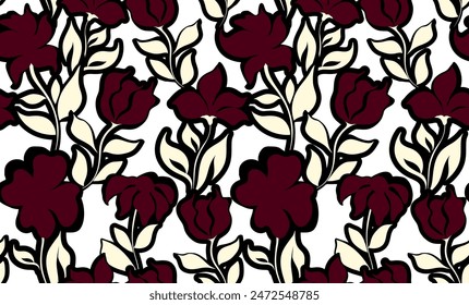 Patrón de flores sin costura. Abstractas patrón floral. Patrón de impresión textil